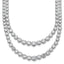 14k White Gold 14 3/8 carat Certified Lab Grown Diamond VS+ F+ Complete 16 inch Graduated Layered Tennis Necklace