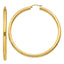 10k Polished 4mm Lightweight Tube Hoop Earrings
