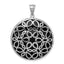 Sterling Silver Rhodium-plated D/C Onyx Pendant