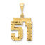 14K Gold Diamond-Cut Number 51 Charm in Polished Yellow