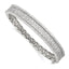 Sophia Jewelers Sterling Silver CZ Pav̮̩ Bangle with Rhodium Polish