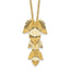 Sterling Silver Gold-plated Etched Leaves with 2in. ext. Necklace