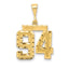 14K Gold Medium Diamond-Cut Number 94 Charm Polished, Elegant Design