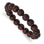 10mm Black and Red Agate Beaded Stretch Bracelet