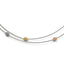 Sterling Silver Two-Tone Mesh Necklace with Bead Accents