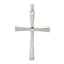 Sterling Silver 925 Polished Cross Pendant with Solid Cast Design
