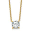 14k 2 1/2 carat Certified Lab Grown Diamond VS+ F+ Cushion Complete 18 inch Four Prong Pendant Necklace