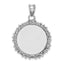 Sterling Silver 925 Pendant with Polished Front Satin Back