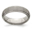 Sophia Jewelers Titanium Polished 6mm Grooved Domed Wedding Band Engravable