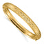 14k 5/16 Diamond-cut Fancy Hinged Bangle Bracelet