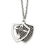 Moveable Shield Pendant Necklace in Stainless Steel