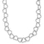 Sterling Silver Rhodium-plated 18inch Polished Fancy Heart Link Necklace