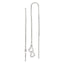 Double Heart Threader Earrings in Sterling Silver