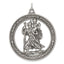Sterling Silver 925 Antiqued Saint Christopher Pendant Elegant Vintage Charm