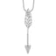 Sophia Jewelers 925 Sterling Silver CZ Arrow Necklace 18-inch Extender