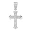 Sophia Jewelers Sterling Silver CZ Cross Pendant Polished Rhodium-Plated Elegance
