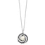 Sterling Silver CZ Shell Pearl Necklace with Rhodium-Plated Elegance