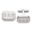 Stainless Steel Polished Enamel Dad Cuff Links