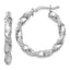 Sophia Jewelers Sterling Silver 925 Twisted Hoop Earrings Elegant Polished Finish