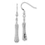 Sophia Jewelers Sterling Silver CZ Dangle Earrings with Rhodium Polish