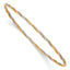 14K Tri-Color Gold Diamond-Cut Slip-On Women's Bangle by Sophia Jewelers
