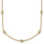 14k Complete 1/2 carat Bezel-set Diamond and Cable Chain 13-Station 16 inch Necklace
