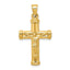 14K Gold Reversible Crucifix Pendant with Polished Finish