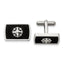Stainless Steel Black Compass Cuff Links