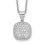 Sophia Jewelers 925 Sterling Silver CZ Pendant Necklace with Rhodium Polish