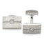 Polished Stainless Steel CZ Rectangle Cuff Links