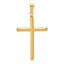 14K Gold 3D Polished Hollow Cross Pendant by Sophia Jewelers