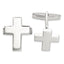 Polished Sterling Silver Cross Cuff Links