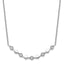Sterling Silver Rhodium-plated Polished CZ Diamond Shapes 17.75in Necklace
