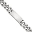 Stainless Steel Polished Curb Link ID Bracelet for Men