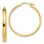 10K Gold Polished Hoop Earrings with Hollow Design and Lifetime Guarantee