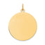 10K Yellow Gold Engravable Polished Disc Charm Elegant and Customizable