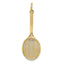 14K Gold Men's Tennis Racquet Charm with Polished Finish