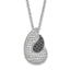 Sterling Silver CZ Teardrop Necklace with True Fire Finish