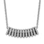 Sophia Jewelers Sterling Silver CZ Bar Necklace with Black Rhodium Finish