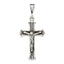 Sterling Silver 925 Antiqued Crucifix Charm Elegant Polished Pendant