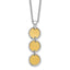 SS Rhodium-Plated/Gold-plated Polished/Brushed Circles With 2 Inch Extention. Necklace