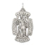 Sterling Silver 925 Saint Florian Antiqued Medal Pendant Solid Themed Design