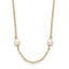 14k 4-5mm White Near-Round Freshwater Cultured Pearl 8-Station 16 inch Necklace