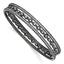 Cheryl M Sterling Silver Black-plated CZ Three Bangle Set
