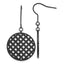 Stainless Steel Black Polished Drop Dangle Earrings for Women
