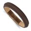 Stainless Steel Polished Rose IP Brown Leather with . ext Bracelet