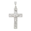 Sterling Silver 925 Polished Crucifix Pendant with Anti-Tarnish Finish