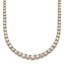 14k 9 7/8 carat Lab Grown Diamond VS+ F+ Complete Round 18 inch Graduated Tennis Necklace