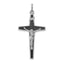 Sterling Silver 925 Rhodium-Plated Enameled Crucifix Pendant Polished Finish
