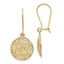 14K Two-tone Filigree Dangle Earrings